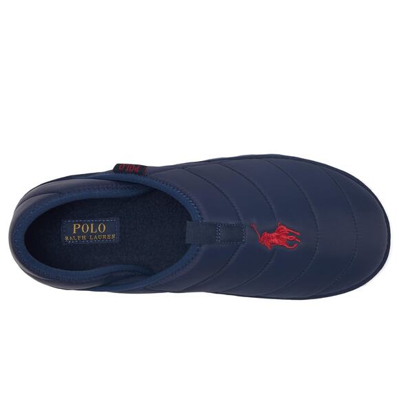 NWT POLO RALPH LAUREN Men Everett Recycle Slipper Navy/Red 12 Medium - Picture 6 of 7